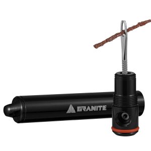SUTURE AERO Granite, Outil réparation Tubeless Insert meches + Percuteur CO2