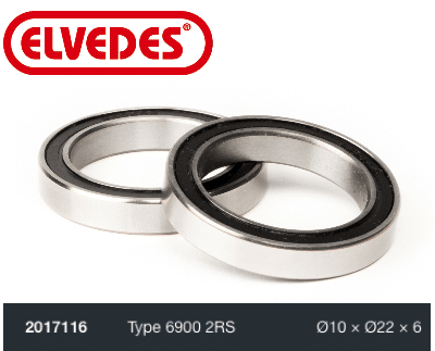 Roulement Elvedes Type 6900 2RS Ø10 x Ø22 x 6 – Image 2