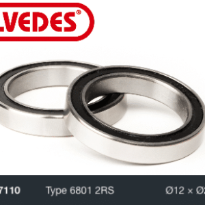 Roulement Elvedes Type 6801 2RS Ø12 x Ø21 x 5