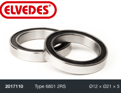 Roulement Elvedes Type 6801 2RS Ø12 x Ø21 x 5 – Image 2