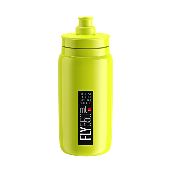 Elite bidon fly jaune fluo logo noir 550ml
