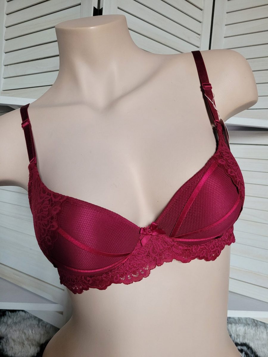 soutien-gorge bordeaux. – Image 2