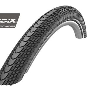 Pneu Urbain Schwalbe Marathon Almotion 700 mm Tubetype Souple V-Guard Addix Tour Flancs Reflex E-Bike E-25