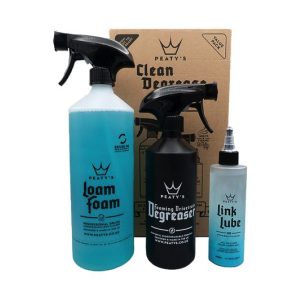 Kit d’entretien Peaty’s : LOAM FOAM 1L, DEGREASER 500ml, LINK LUBE