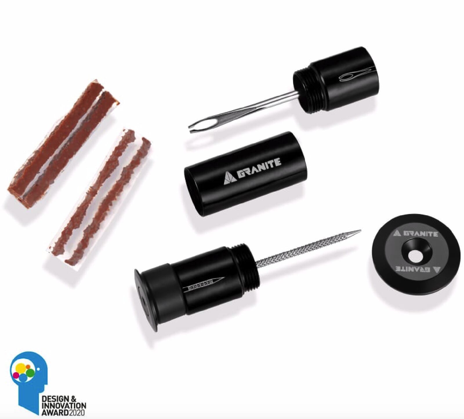 Kit de Réparation Tubeless Granite Design Stash Outils + 4 Mèches – Image 2