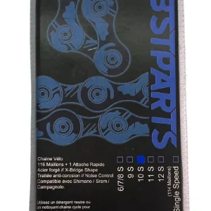 Chaine BSTT-PARTS 10 vitesses Sram/Shimano (126 maillons + quick link) argent