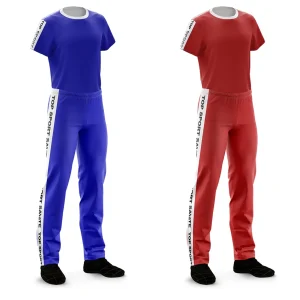 2 TENUES COIN BLEU/ROUGE