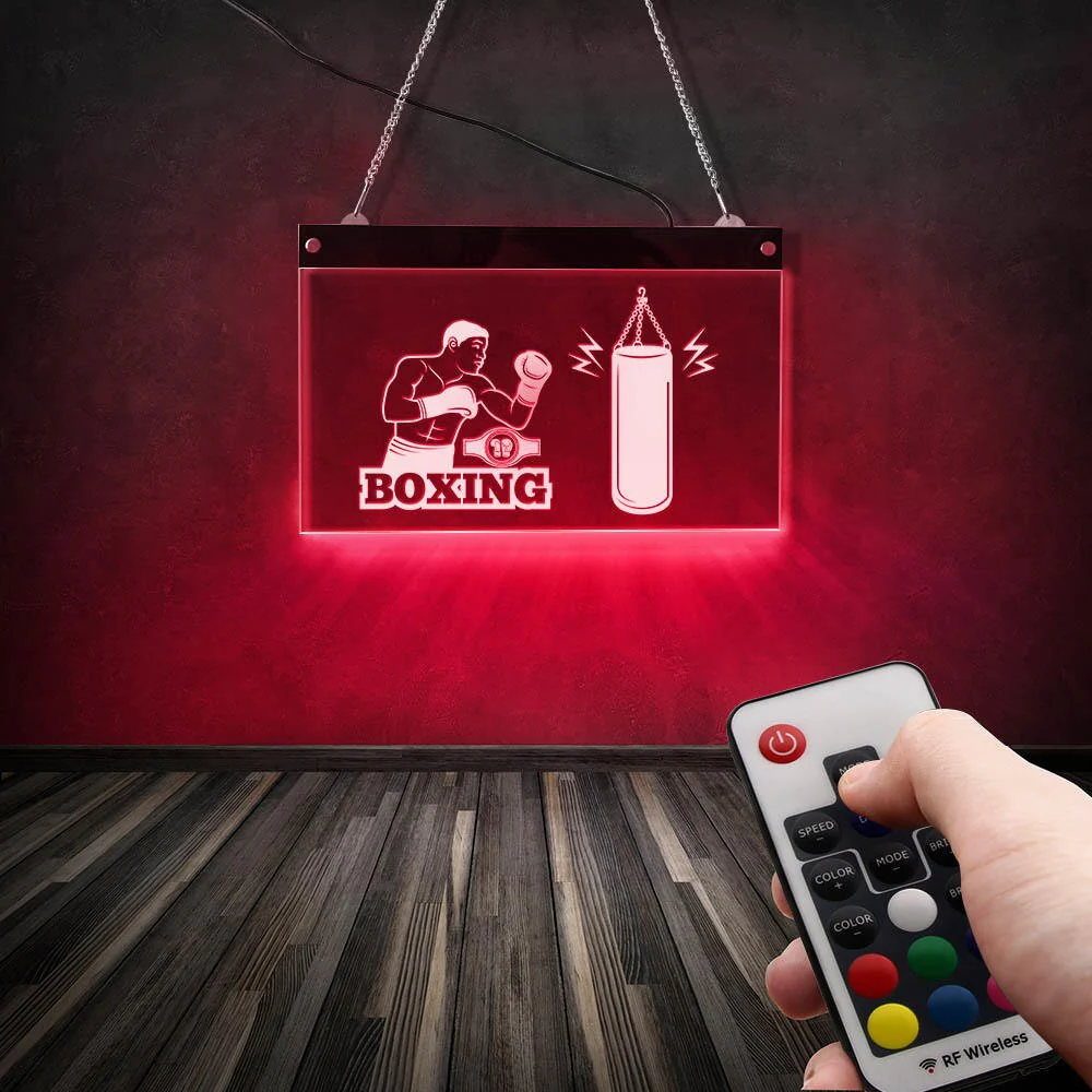Décoration boxe Affiche lumineuse boxe – Image 2