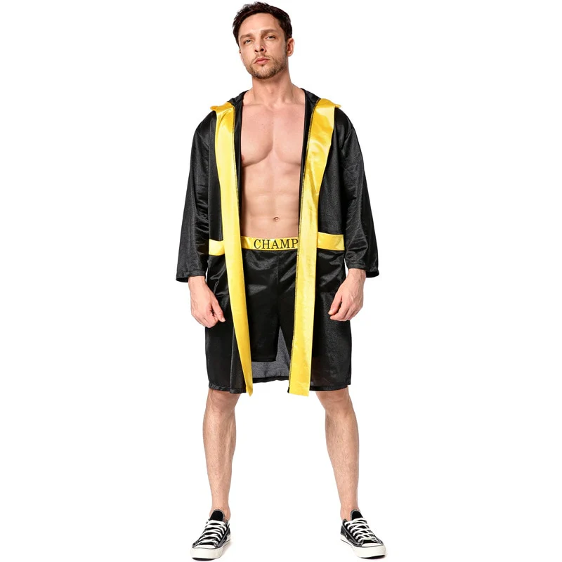 Peignoir de boxe (noir) – Image 5