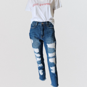 Jeans boyfriend destroy.