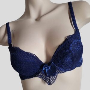 Soutien-gorge avec empiècement marine.