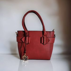 Sac à main pendentif cœur Bordeaux.