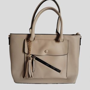 Grand sac à main beige Lovina.