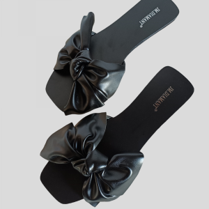 Mules plates avec nœud