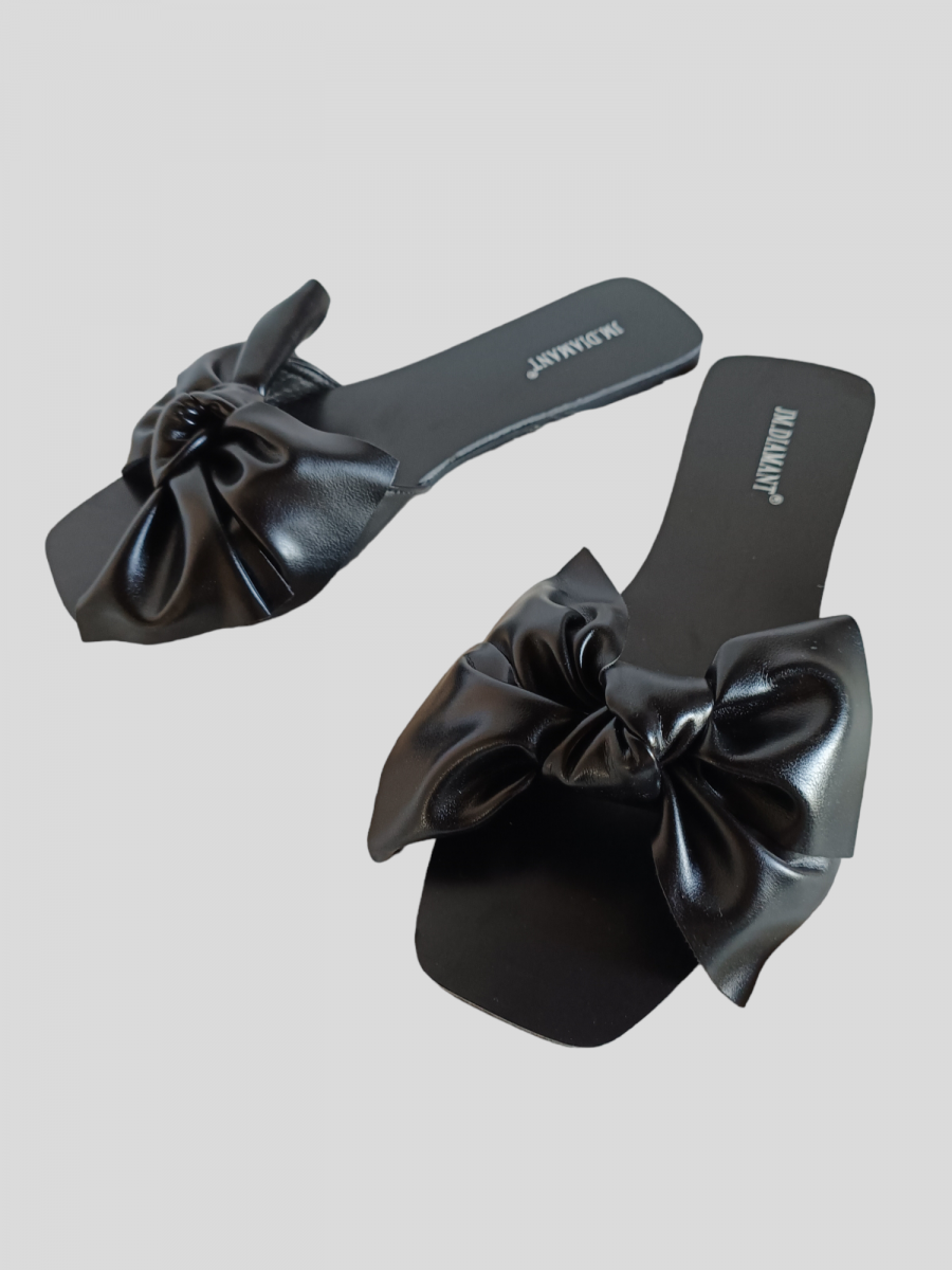 Mules plates avec nœud – Image 4
