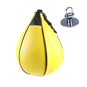 Poire de boxe JAUNE (avec fixation)