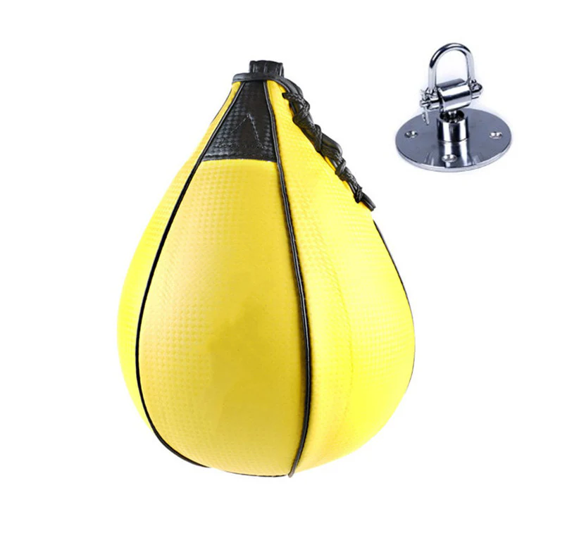 Poire de boxe JAUNE (avec fixation) – Image 2
