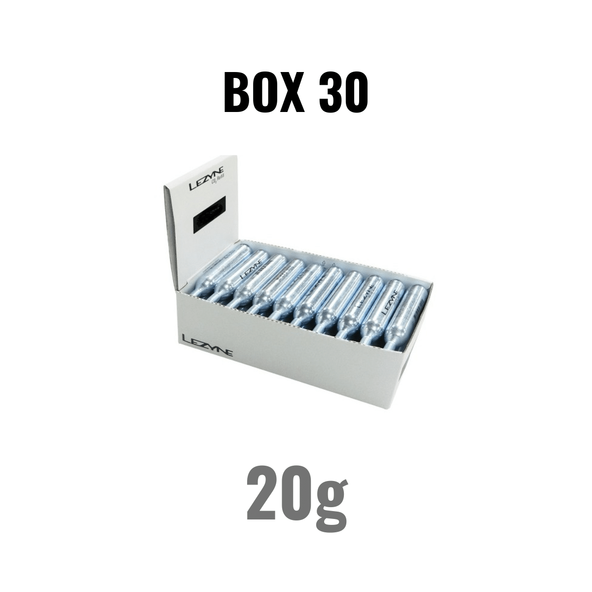 CARTOUCHES CO2 LEZYNE – 20g Box de 30