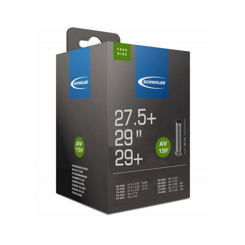 CHAMBRE SCHWALBE 29+ (54/75-622) 27.5″+ (65/75-584) VALVE SCHRADER (AV19F) – Image 2