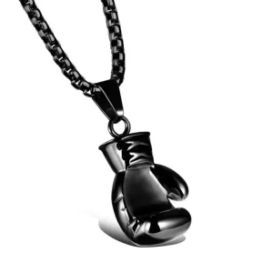 Pendentif gant de boxe Acier (noir)