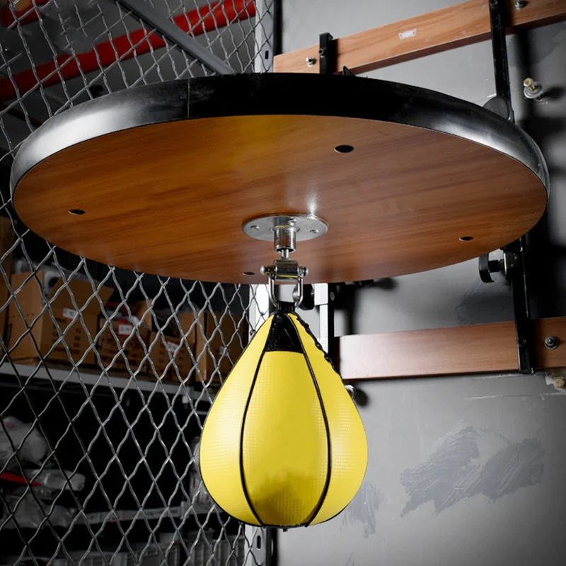 Poire de boxe JAUNE (avec fixation) – Image 3
