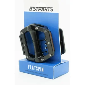 Paire de pédales BST-Parts Flatspin – noir – 90×95 mm